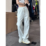 Bonnyshow Y2k Sports Baggy Sweatpants Woman Jogging Oversized Casual Wide Leg Pants America High Street Jogger Trousers Korean Style