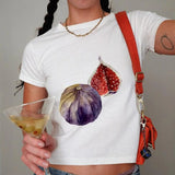 Bonnyshow  2000s Gothic Baby Tees Streetwear Letter Punk T-shirt Vintage Y2k Style Aesthetic Cute Emo Youthful Woman Clothes Slim Crop Tops