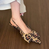 Bonnyshow  Women Shoes 2025 Spring New Butterfly Knot Women Slingbacks Heels Shoes Sexy Dress Thin Heel Pointed Toe Ladies High Heels Women