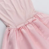 Bonnyshow  Elegant Sleeveless Bow Pleated Mini Dress For Women Spring 2025 Featuring Hip Hugging Slim Fit Backless Party Vestidos