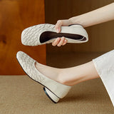 Bonnyshow  Woman Fashion Heeled Sandals Summer Dress Shallow Shoes Weave Retro Women Shoes 2025 New Designer Trend Walking Zapatos De Mujer