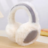 Bonnyshow Women Wool Earmuffs Solid Plush Warm Outdoor Skiing Cycling Windproof Cold-Proo Ffluffy Ear Muffs Women Men Earflap Winter