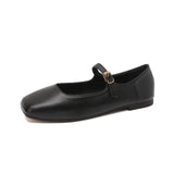 Bonnyshow  Spring new soft leather ladies shoes Retro Elegant Mary Jane footwear Casual versatile single shoe Women's fashion comfort shoes