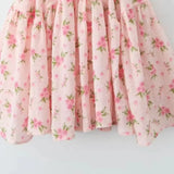 Bonnyshow  Sweet Women Pink Floral Print Mini Dress Sexy Off Shoulder Short Sleeve Elastic Waist Holiday Party Dress Summer Robe