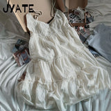 Bonnyshow  Floral Embroidery Lace Trim A-line Dress Women New Lace-up Buttons Sleeveless Mini Dresses Preppy Style Sweet Short Vestido Y2K