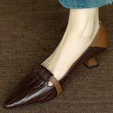 Bonnyshow  New Women Heels Loafers Footwear Elegant Slingback Pointed Slip on Party Lady Pumps Shoes Fashion Comefortable Zapatos De Mujer