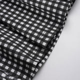 Bonnyshow  Fashion Slim Fit Square Neck Camisole Dresses Summer Plaid A-Line Sweet Cute Basic Causal Blouses