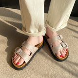Bonnyshow  Female Shoes Ladies' Slippers Platform 2025 Summer Soft Slides Retro Concise Slippers Women Summer Shoes Slides Pantofle Platfor