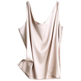 Bonnyshow New Tank Top Solid Halter Crop Tops Women Summer Camis Backless Camisole Satin Silk Tee Female Sleeveless Cropped Vest