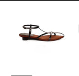 Bonnyshow  2025 Summer Womens Sandals  Fashion Pointed Toe Buckle Strap Narrow Band Low Heels Shoes Zapatos Mujer