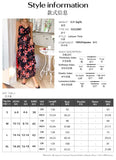 Bonnyshow  Summer Casual Vacation Style Suspender Dress Bohemian Print Cake Dresses Sleeveless Beach Long Dress Women's Vestidos