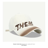 Bonnyshow Punk Letter Baseball Cap for Women Streetwear Vintage Print Snapback Hat Summer Adjustable Duck Tongue Caps