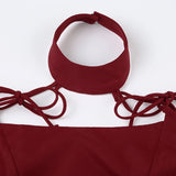 Bonnyshow  Bow Sexy Solid Women's Evening Gown Summer Elegant Chic Clubwear Party Dress Aesthetic Retro Fashion Outfits