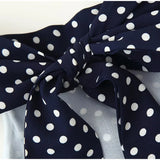 Bonnyshow  Polka Dot Halter Long Dress Women Elegant Sleeveless Backless Lace Up High Wasit Slim Vestido 2025 New Summer Fashion Lady Robes