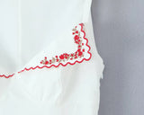 Bonnyshow  Floral Embroidery White Mini Sleeveless Dress Women Sexy V Neck Low Waist A-line Party Dresses Summer Robe 2025