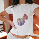 Bonnyshow  2000s Gothic Baby Tees Streetwear Letter Punk T-shirt Vintage Y2k Style Aesthetic Cute Emo Youthful Woman Clothes Slim Crop Tops
