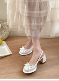 Bonnyshow  Summer Cover Toe Women Sandals Fashion Thick Heel Singbacks Mules Shoes Ladies Outdoor Gladiator Sandalias