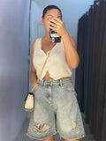 Bonnyshow  Casual Knitted Solid V-neck Vest Women Versatile Sleeveless Single Breasted Vest Cardigan Female Fashion Simple Basic Knitwear