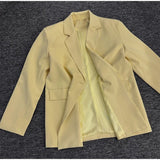 Bonnyshow  Elegant Women's Blazer Skirts Suit Long Sleeve Turn-Down Collar Fake Pocket Sets 2025 Summer Autumn 2 Pieces Set Lady New