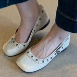 Bonnyshow  Luxury metal design 2025 spring PU leather water-resistant bottom shoes casual comfortable flat bottom non-slip low top shoes