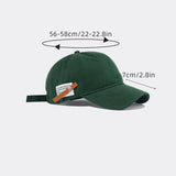Bonnyshow Retro Baseball Cap for Women Men Hip Hop Letter Leather Label Snapback Hat Summer Solid Color Cotton Casual Couple Peaked Hats