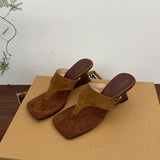 Bonnyshow  Designer Summer Clip Toe Women Slippers Fashion Strange Style Dress Shoes Ladies Outdoor Concise Sandalias ·
