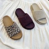 Bonnyshow  Leopard Slippers Women Flats Casual Sandals Beach Shoes Summer 2025 Trend Walking Flip Flops Sport Shoes Slingback Slides Woman