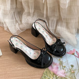 Bonnyshow  Summer Cover Toe Women Sandals Fashion Thick Heel Singbacks Mules Shoes Ladies Outdoor Gladiator Sandalias