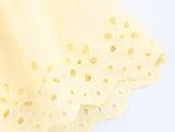 Bonnyshow  New 2025 Elastic High Waist Embroidered Shorts Women Yellow Holiday Casual Summer pantalones cortos