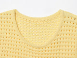 Bonnyshow  Summer New Popular Women's Clothing Cutout Tassel Sleeveless Top Knitted Casual Versatile