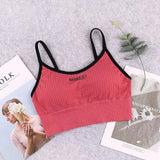 Bonnyshow New Sports Bra For Women Gym Sexy Crop Top Bra Women Cotton Underwear Soft Comfort Tube Tops Female Brassiere Tops For Girls