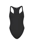 Bonnyshow Sleeveless Backless V Neck Skinny Solid Basic Sexy Tank Bodysuit Women