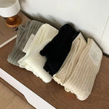 Bonnyshow 57cm Sweet Japanese Lolita Leg Warmers Women Ankle Warmer for Girls Gothic Long Socks Y2K Thin Knitted Cosplay Heap Heap Socks