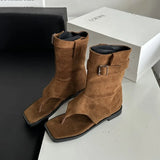 Bonnyshow  Sandal Woman Boot Clogs Wedge Increasing Height Buckle Female Shoe Flip Flops Platform Comfort Girls Corrective Scandals Increas