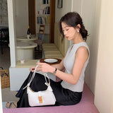 Bonnyshow  Women V-neck Good Quality Breathable Sleeveless Knit Tank Top Spring Summer New In Chic Top  MinimalStyle
