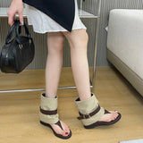 Bonnyshow  Spring Autumn Clip Toe Women Ankle Boots Fashion Internal elevation Shoes Ladies Belt Buckle Sandalias Booties
