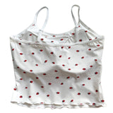 Bonnyshow Strawberry Print Tank Top