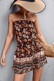 Bonnyshow Smocked Bohemian Floral Mini Dress