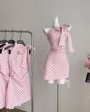 Bonnyshow Cottagecore Gingham Picnic Dress