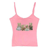 Bonnyshow Y2K Cute Bears Tank Top