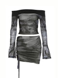Bonnyshow Tinley Long Sleeve Top & Skirt Set