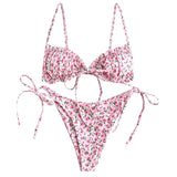 Bonnyshow Floral Print Bikini Set