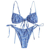 Bonnyshow Floral Print Bikini Set