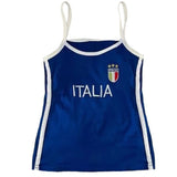 Bonnyshow Italia Embroidery Y2K Tank Top