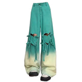 Bonnyshow Knee-Heart Gradient Pants