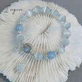 Bonnyshow Sea Blue Treasure Moonlight Crystal Bracelet