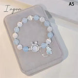 Bonnyshow Sea Blue Treasure Moonlight Crystal Bracelet