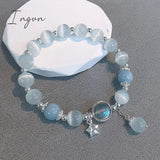 Bonnyshow Sea Blue Treasure Moonlight Crystal Bracelet