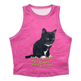 Bonnyshow Sorry I'm Late My Cat Was Sitting On Me Tee