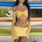 Bonnyshow Tropical Sun Top & Skirt Set